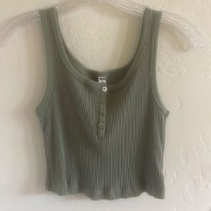 Cute sage green crop tanktop